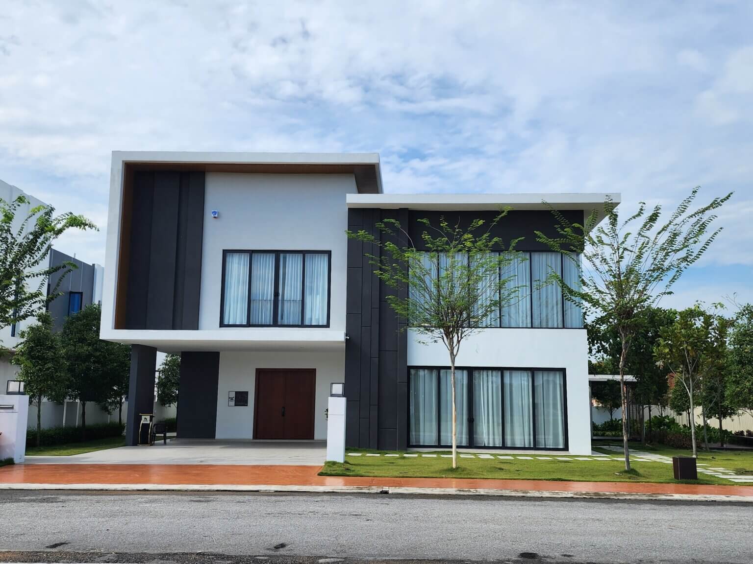 A statement of grandeur: The modern facade of Resort Villa.