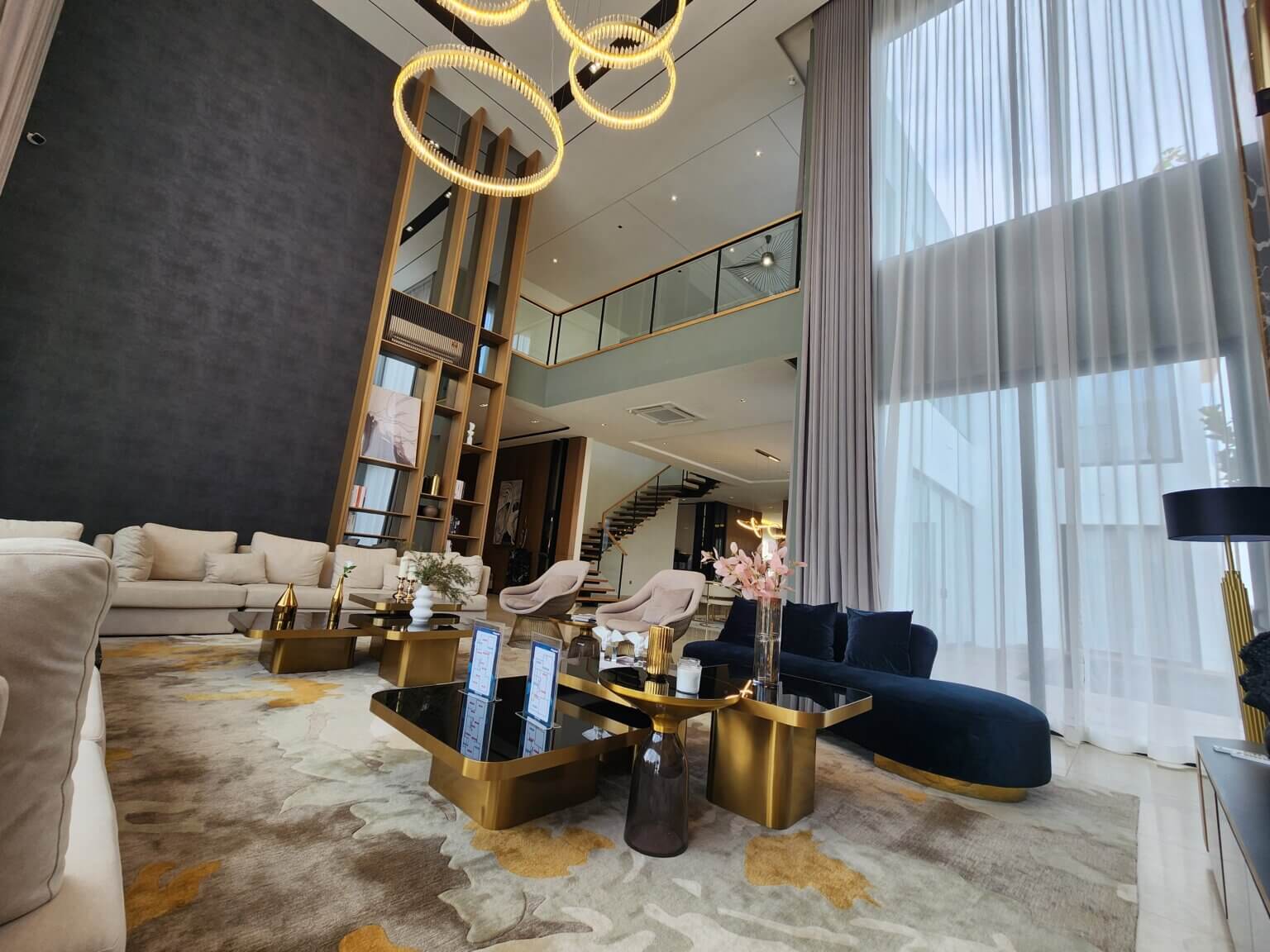 Experience the luxury of space with double-volume ceilings.