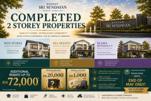 Completed 2 storey houses in Bandar Sri Sendayan with rebate promotion